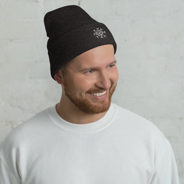 Men's Cuffed Beanie with Snowflake