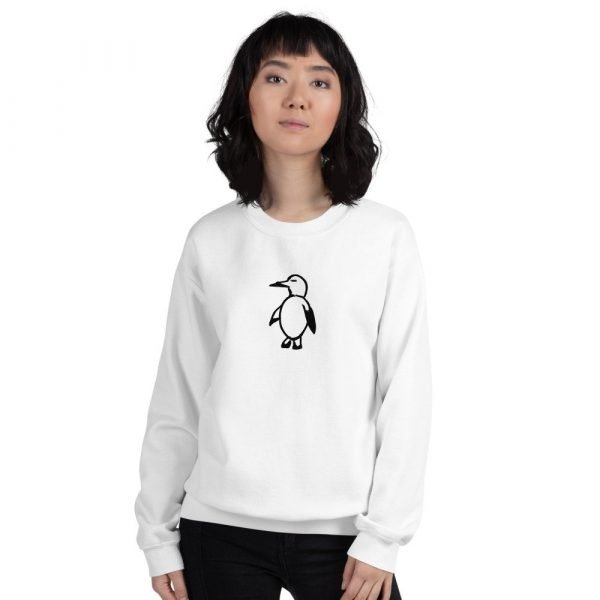 White Sweatshirt with Penguin